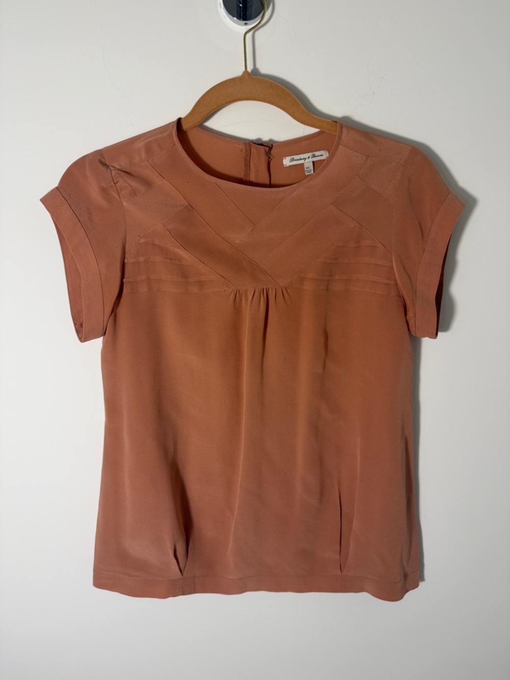 Broadway & Broome Womens Short Sleeve Blouse - Rust - Picture 5 of 5